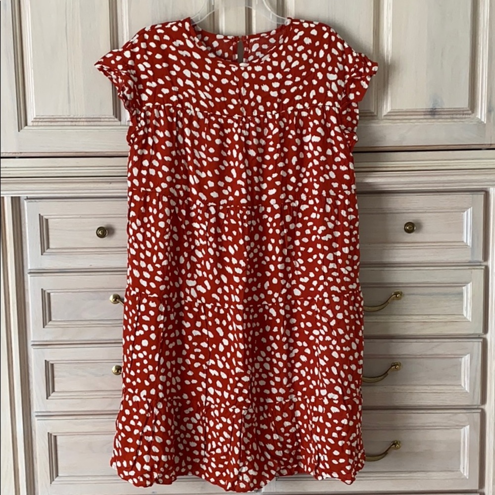 NWT red and white print dress.
